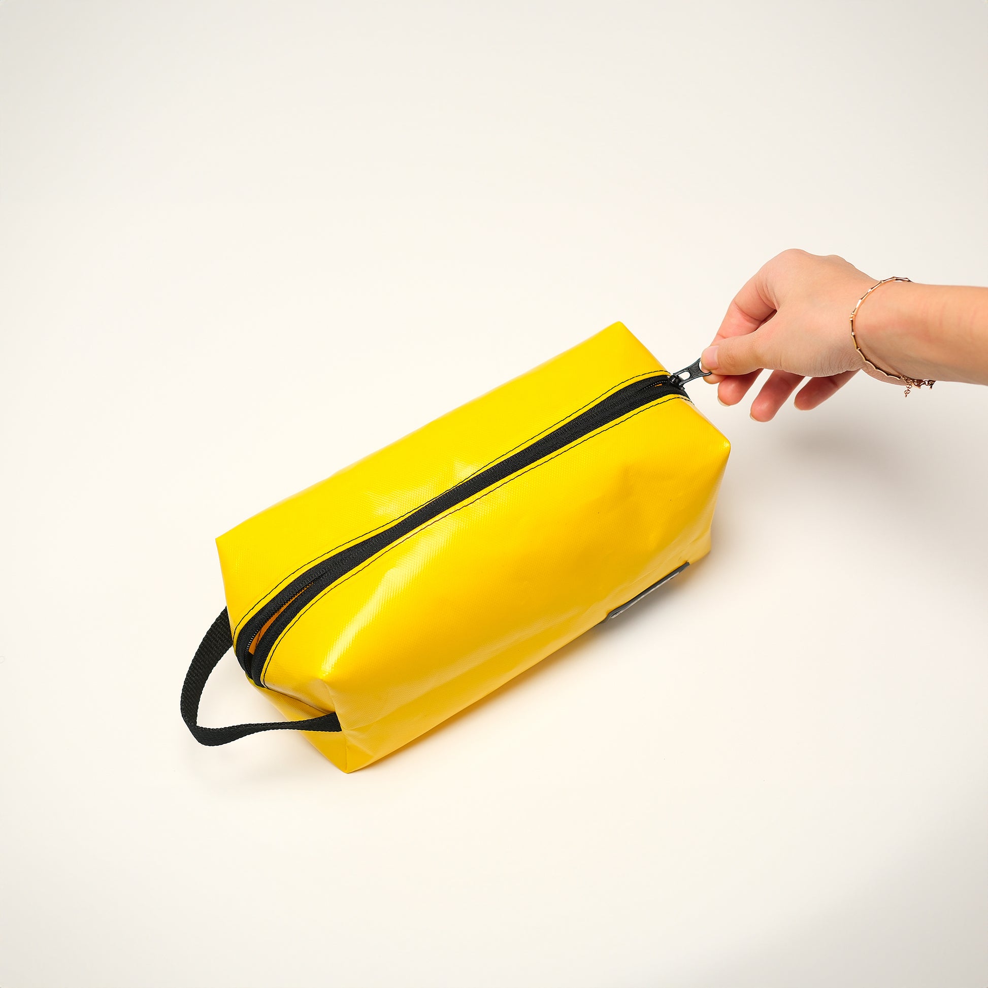 🌟 XL Bold Accessory Bag - Your Ultimate Companion!  Repurposed billboards, durable tarpulin.  Makeup, pencil, cable, accessory organizer.  Sustainable, durable, versatile.  Make a statement with sustainability! 🌿💼✨  Shop now! 💚👜 #SustainableLiving #UpcycledFashion