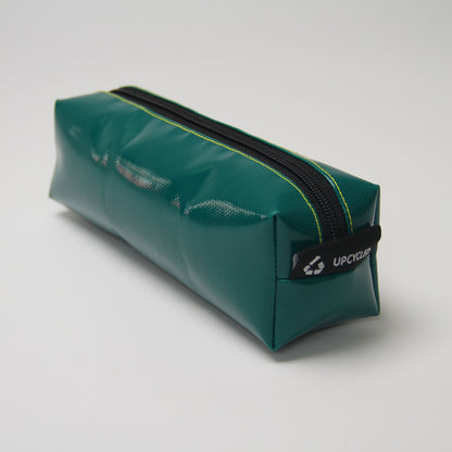  🌟 XL Bold Accessory Bag - Your Ultimate Companion!  Repurposed billboards, durable tarpulin.  Makeup, pencil, cable, accessory organizer.  Sustainable, durable, versatile.  Make a statement with sustainability! 🌿💼✨  Shop now! 💚👜 #SustainableLiving #UpcycledFashion